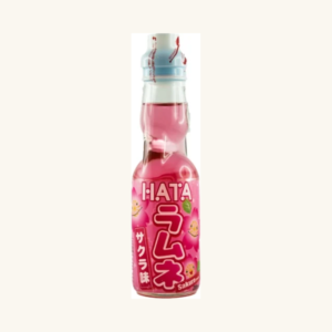 Băutură răcoritoare carbogazoasă Hata Kosen Ramune cu gust de cireș / Sakura / Cherry Blossom