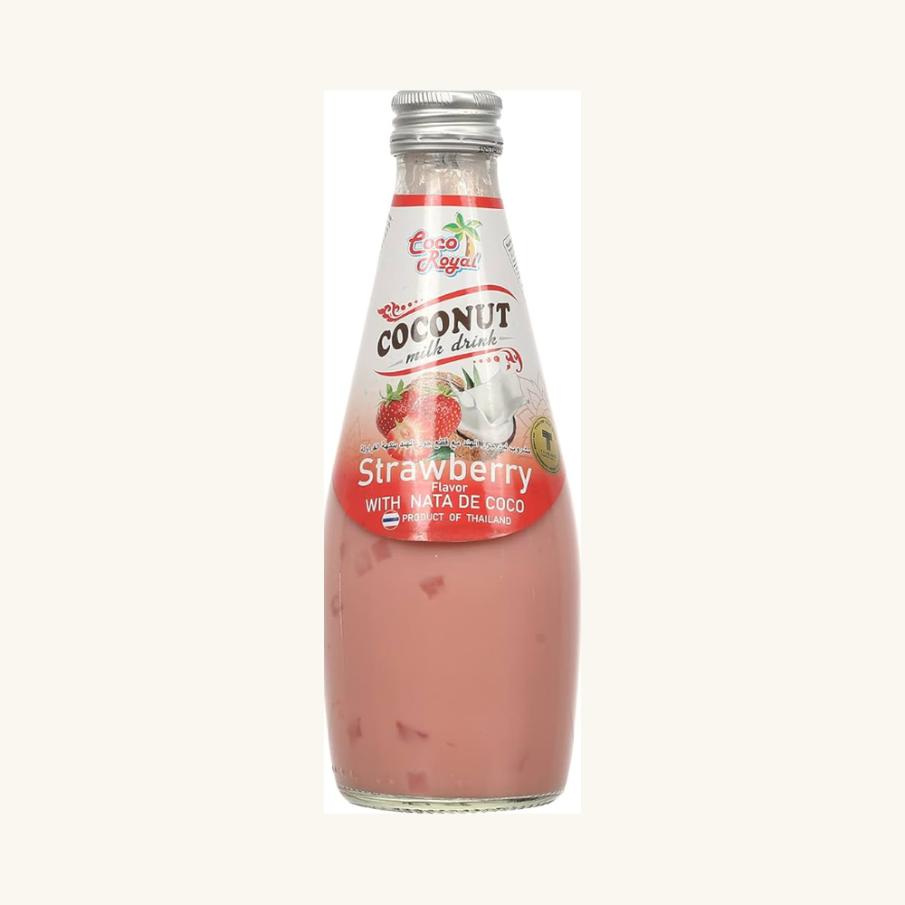 bautura racoritoare din lapte de cocos c beverage 041 v3 Băutură răcoritoare din lapte de cocos cu gust de căpșuni Coco Royal Strawberry Coconut Milk Drink