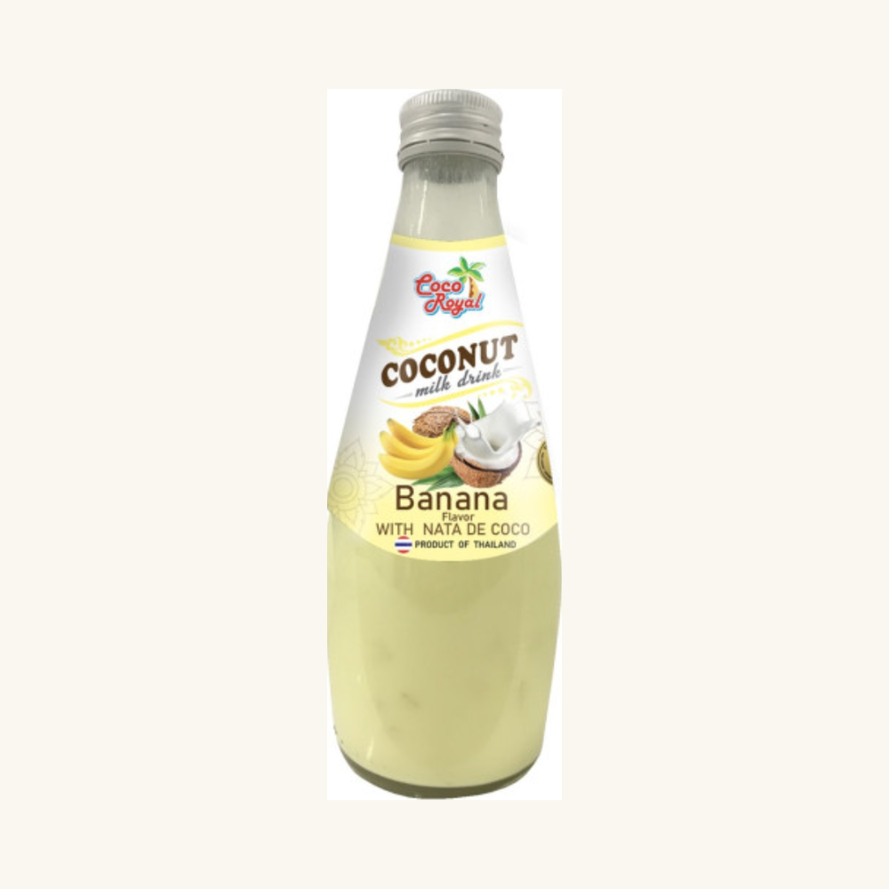 bautura racoritoare din lapte de cocos c beverage 043 v3 Băutură răcoritoare din lapte de cocos cu gust de banane Coco Royal Banana Coconut Milk Drink