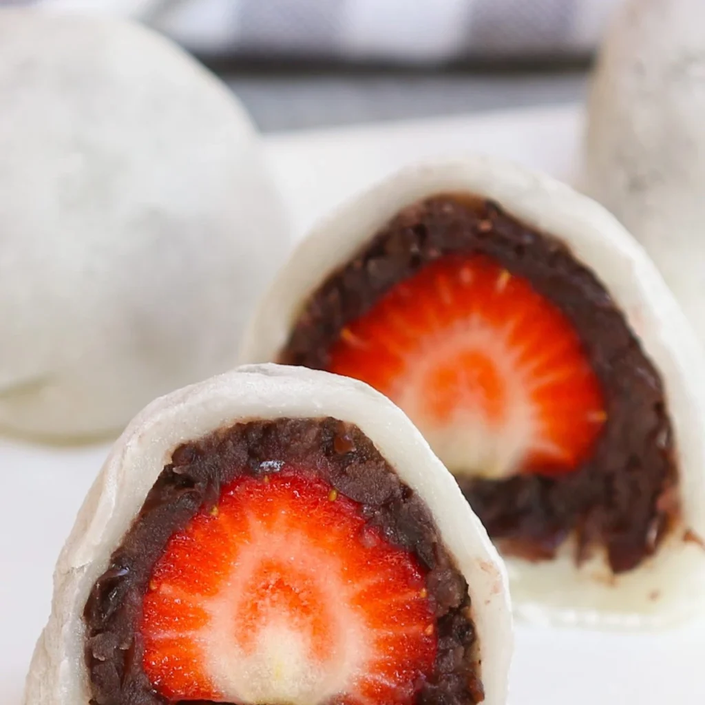 Mochi Daifuku — bezele japoneze cu pastă de fasole - thumbnail