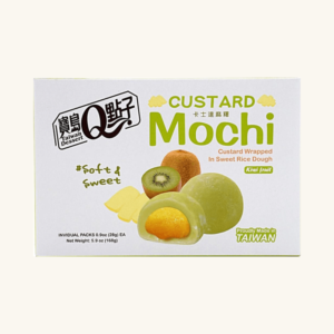 Prăjituri din orez Royal Family Taiwan Dessert Custard Mochi cu gust de kiwi și interior de cremă de ou și lapte