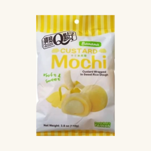 Prăjituri din orez Royal Family Taiwan Dessert Custard Mochi cu gust de banane și interior de cremă de ou și lapte