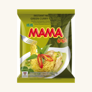 Tăiței instant în stil oriental MAMA cu gust de curry verde