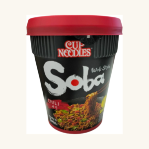 Tăiței instant la pahar Nissin Cup Noodles Soba Wok Style cu gust de ardei iute/Chili