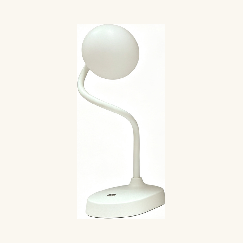 Lampă de Birou Flexibilă cu Design Sferic (Alb Minimalist Art)