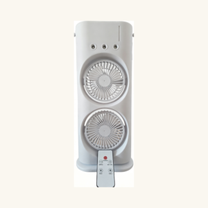 Mini răcitoare de aer cu două ventilatoare, pulverizator de apă și telecomandă