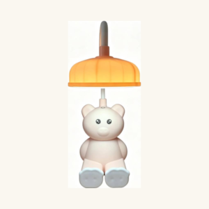 Mini lampă de birou LED multifuncțională cu ursuleț și umbrelă (Roz Sakura)