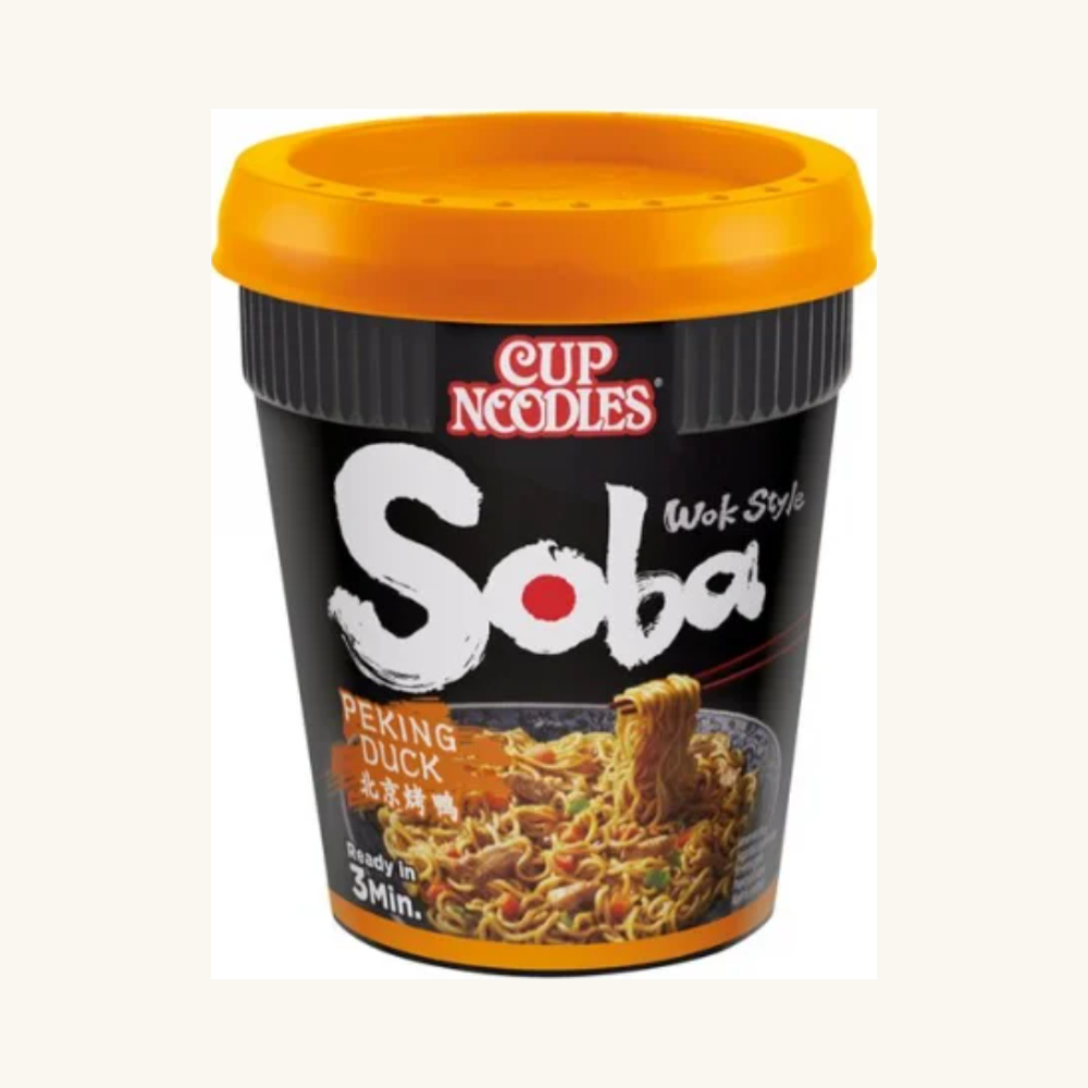 Tăiței instant Nissin Cup Noodles Soba Wok Style Peking Duck