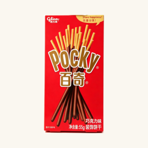 Biscuiți crocanți sub formă de bastonașe cu glazură de ciocolată (55g, China)