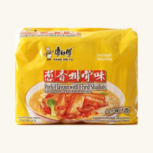 Tăiței instant Master Kong cu gust de porc și șalote prăjite Multi-Pack