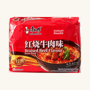 Tăiței instant Master Kong cu gust de vită înăbușită Multi-Pack