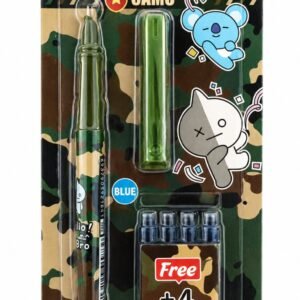 Set stilou cu model camuflaj - Cerneală albastră