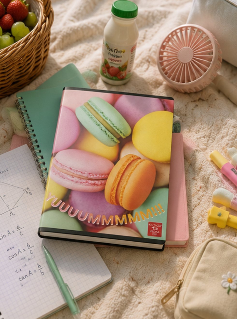 Caiet de matematică A4 - 60 file, model Macarons - imagine 4