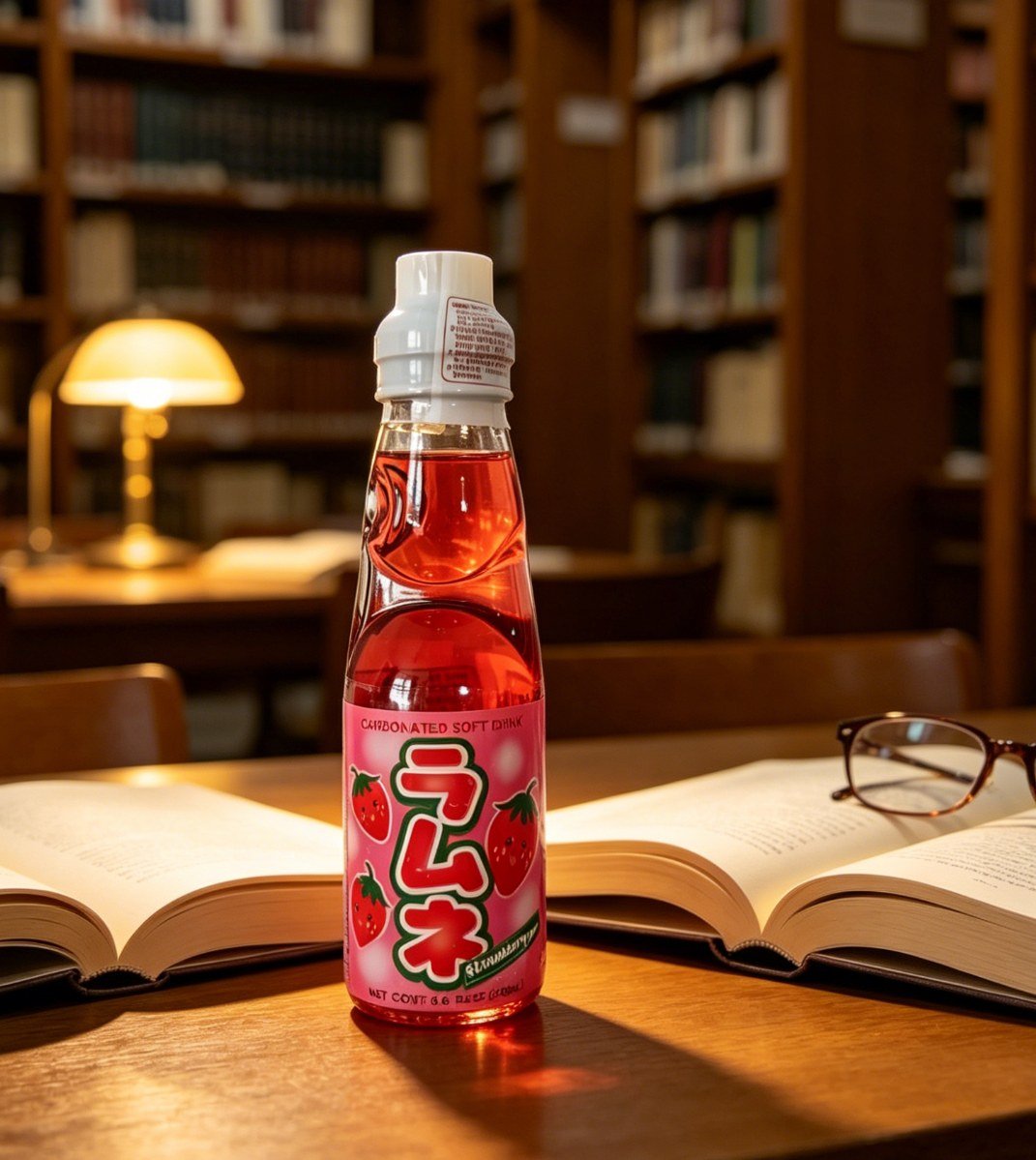 Băutură răcoritoare carbogazoasă Hata Kosen Ramune cu gust de căpșuni - imagine 3