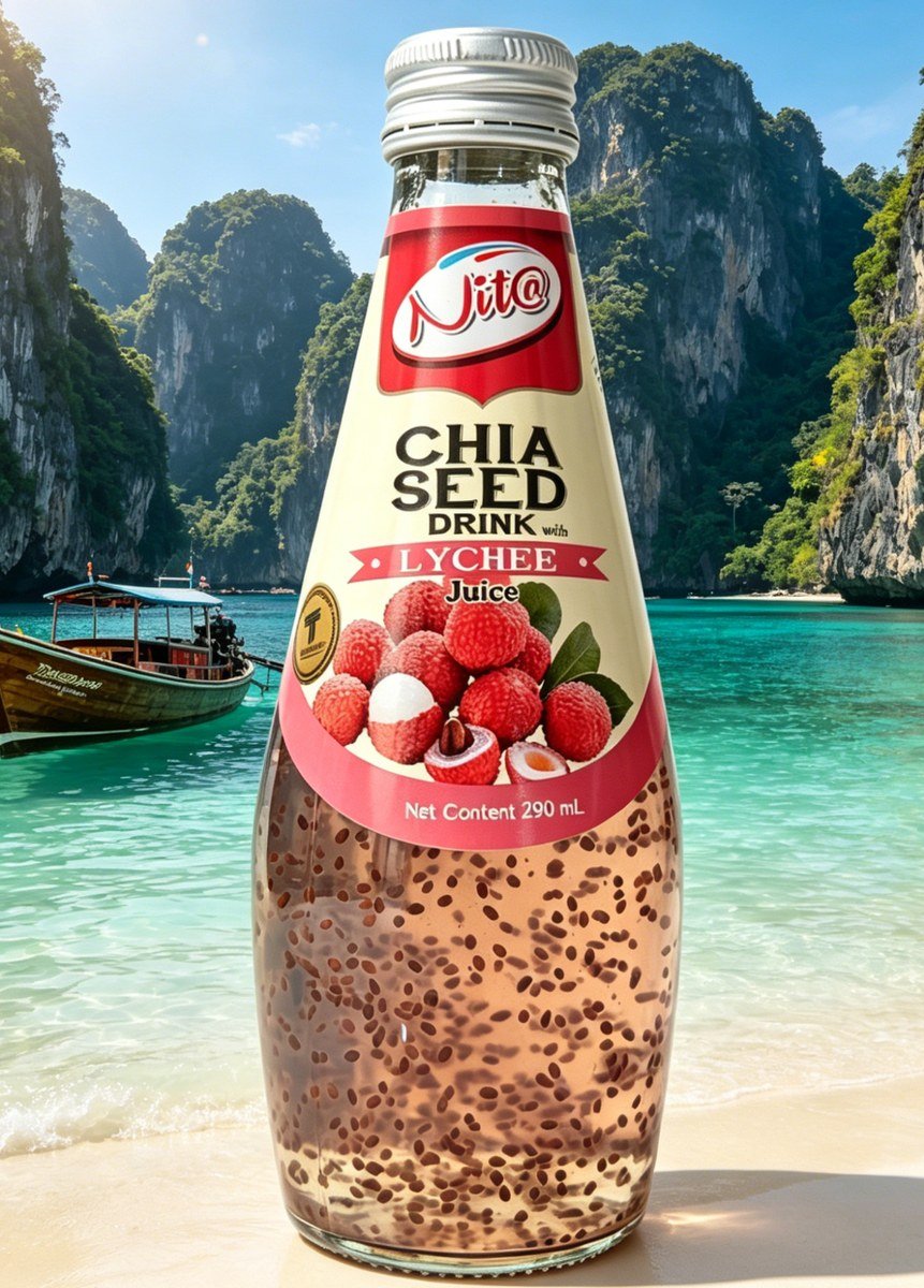 Băutură Nita cu semințe de chia și aromă de litchi - imagine 2
