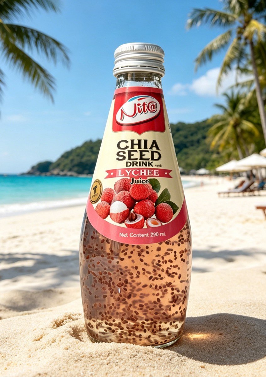 Băutură Nita cu semințe de chia și aromă de litchi - imagine 3