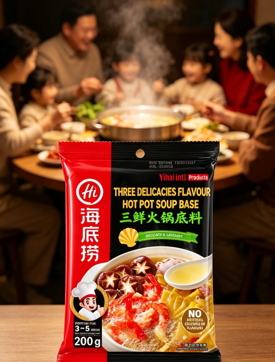 Bază de supă Hot Pot cu supă clară și trei arome Haidilao - imaginea 5