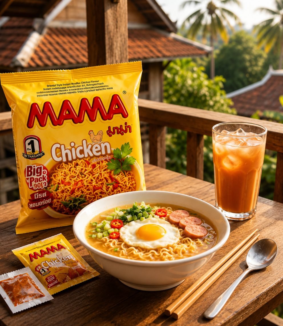 MAMA Tăiței instant cu aromă de pui 90g - imaginea 3