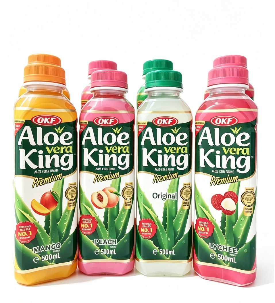 OKF Aloe Vera King Premium, băutură cu aloe vera și aromă de piersică 500ml - imaginea 2