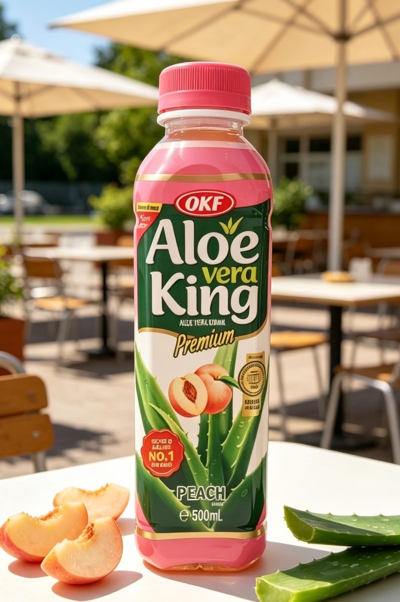 OKF Aloe Vera King Premium, băutură cu aloe vera și aromă de piersică 500ml - imaginea 6