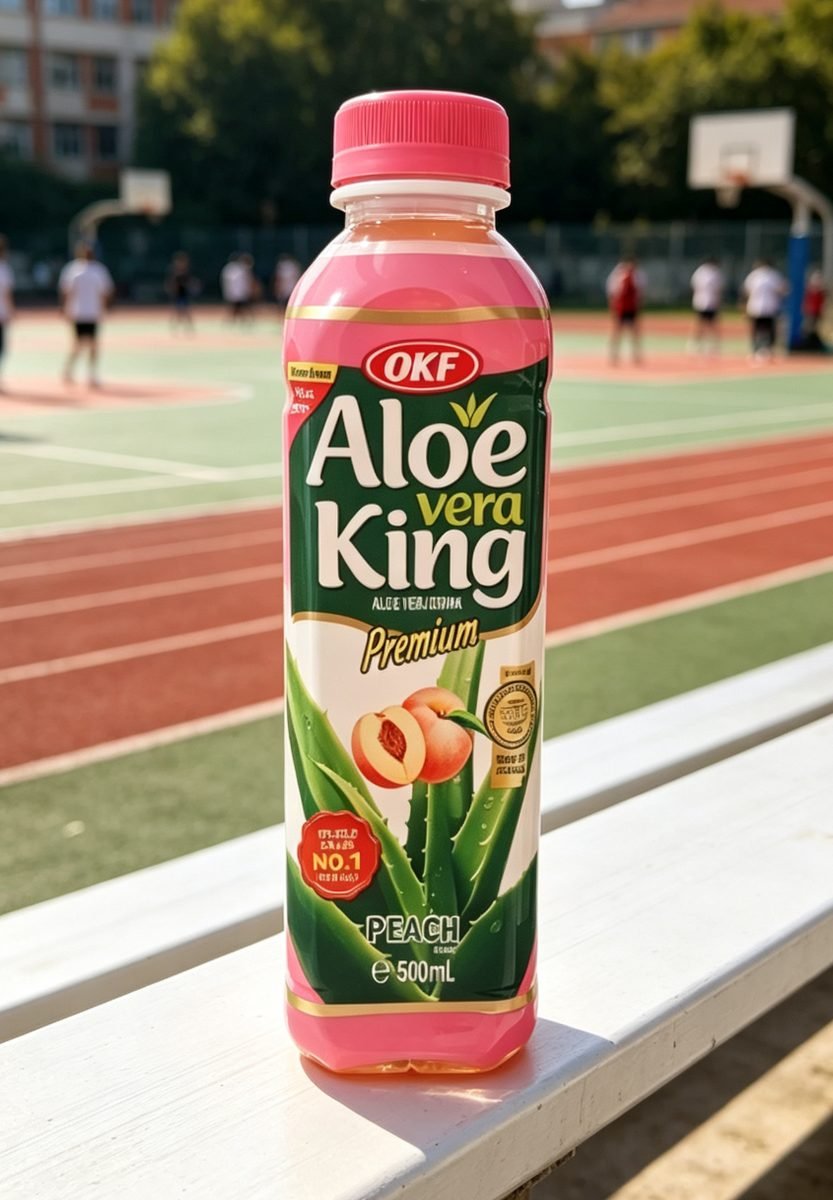 OKF Aloe Vera King Premium, băutură cu aloe vera și aromă de piersică 500ml - imaginea 7