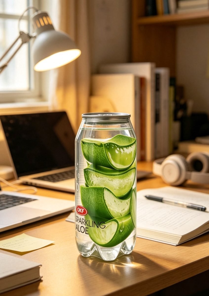OKF Sparkling Aloe, băutură carbogazoasă cu aloe vera - imaginea 4