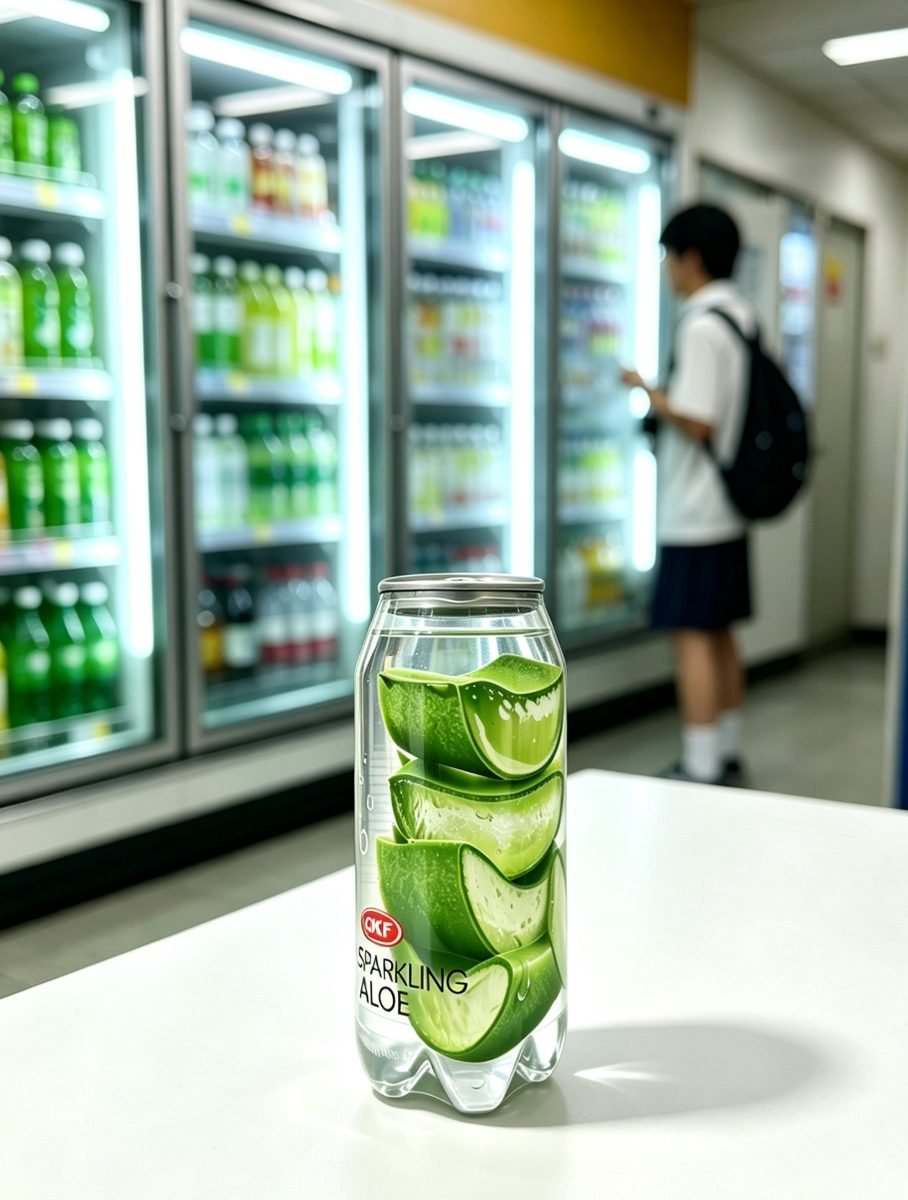 OKF Sparkling Aloe, băutură carbogazoasă cu aloe vera - imaginea 5