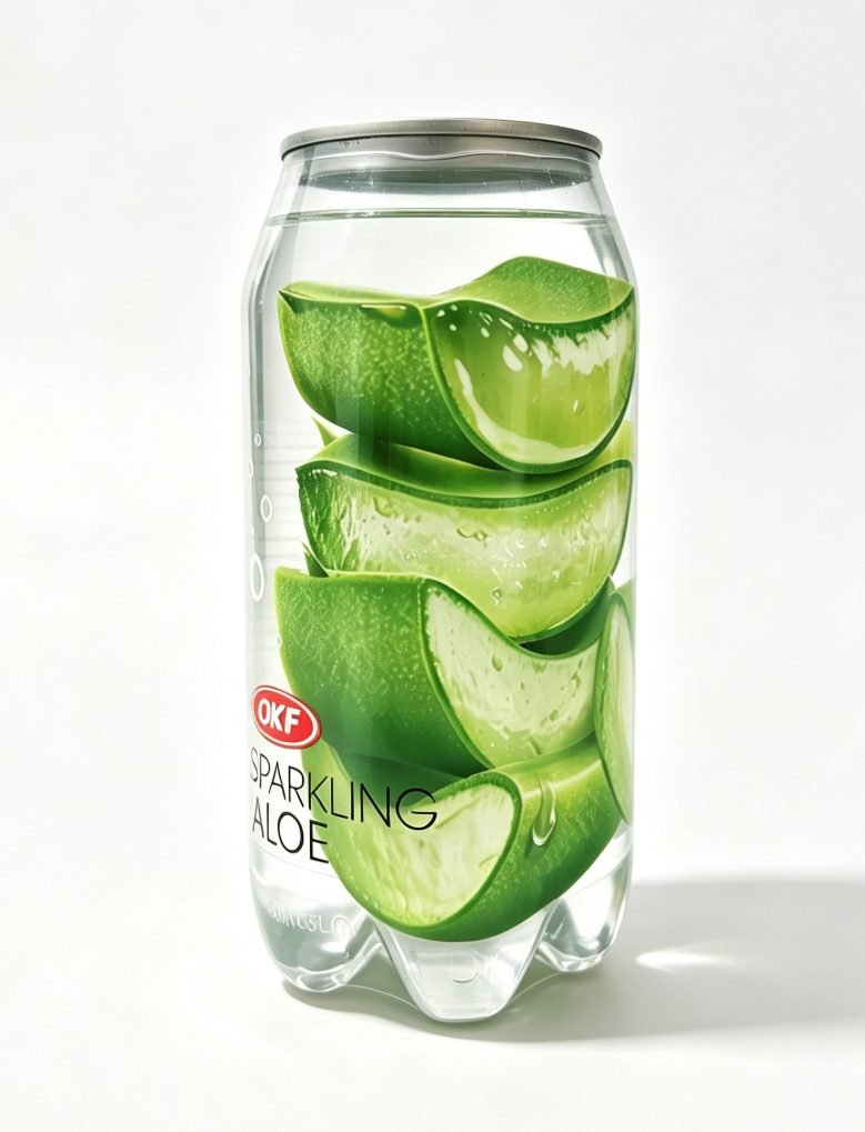 OKF Sparkling Aloe, băutură carbogazoasă cu aloe vera - imaginea 1