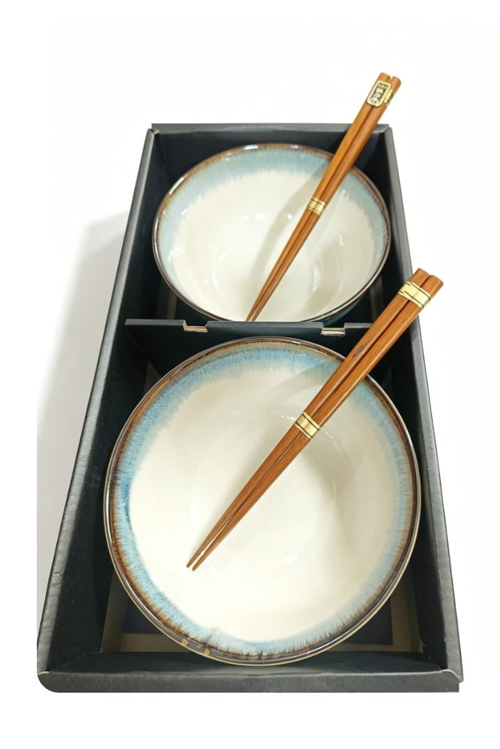 Set 2 boluri ceramice în stil japonez - imaginea 1