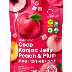 sugarlolo Jelly de konjac cu cocos, aromă de piersică și prună - imaginea 1