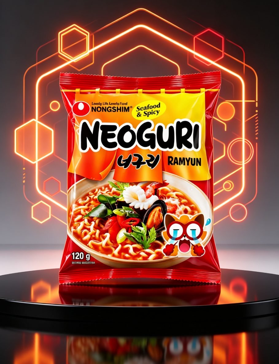 Tăiței instant Shin Ramyun Nongshim cu aromă de fructe de mare, picant și iute - imaginea 2