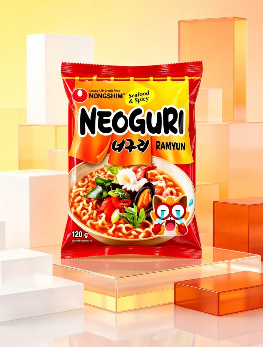 Tăiței instant Shin Ramyun Nongshim cu aromă de fructe de mare, picant și iute - imaginea 3