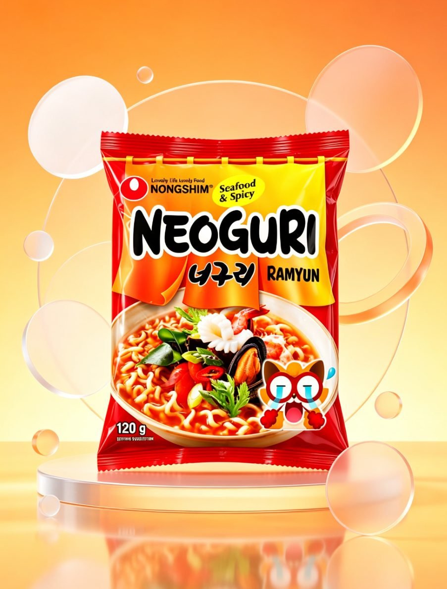 Tăiței instant Shin Ramyun Nongshim cu aromă de fructe de mare, picant și iute - imaginea 5