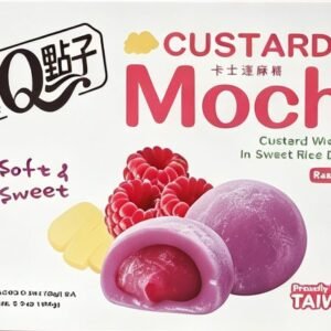 Taiwan Dessert Mochi cu cremă custard și zmeură - imaginea 1