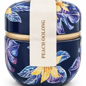 Ceai Oolong cu aromă de piersică Golden Sail 48g, cutie metalică